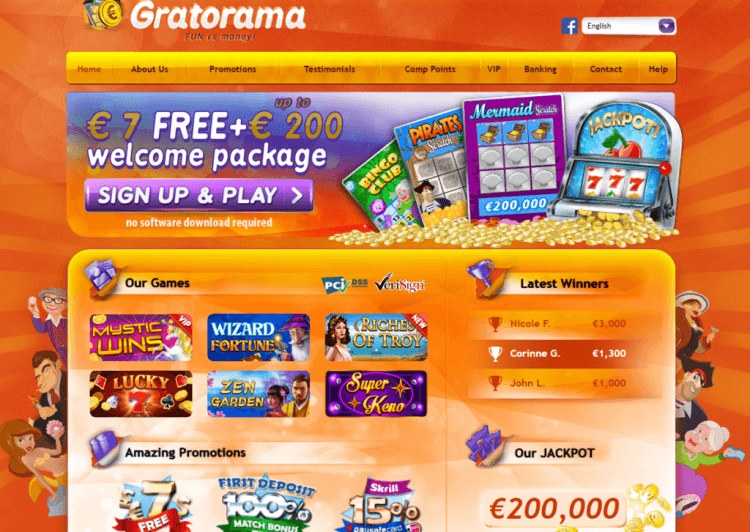 Gratorama casino 70 free spins real money