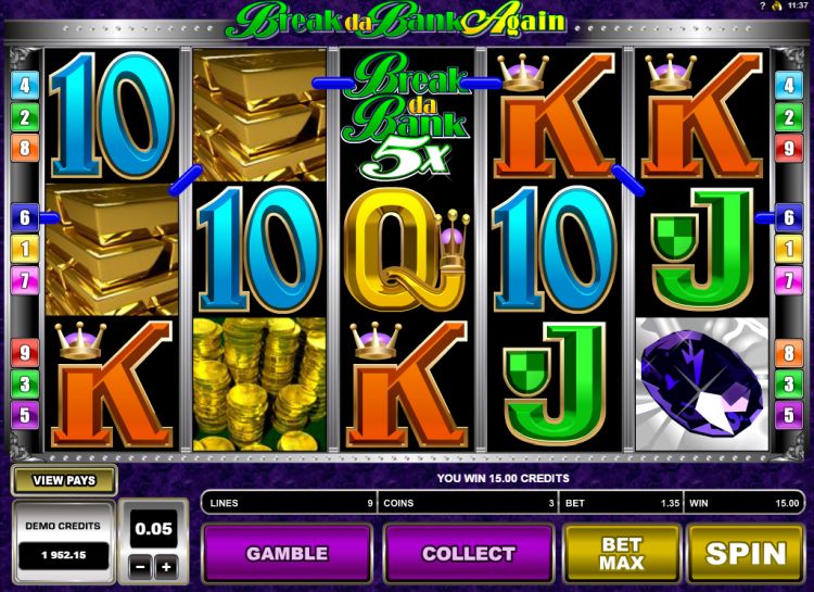 Hit break da bank slot machine online microgaming lotto app games